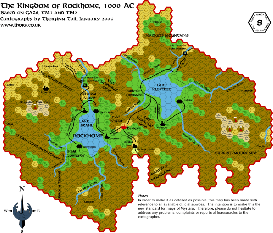 Rockhome, 8 miles per hex, Feb 2005