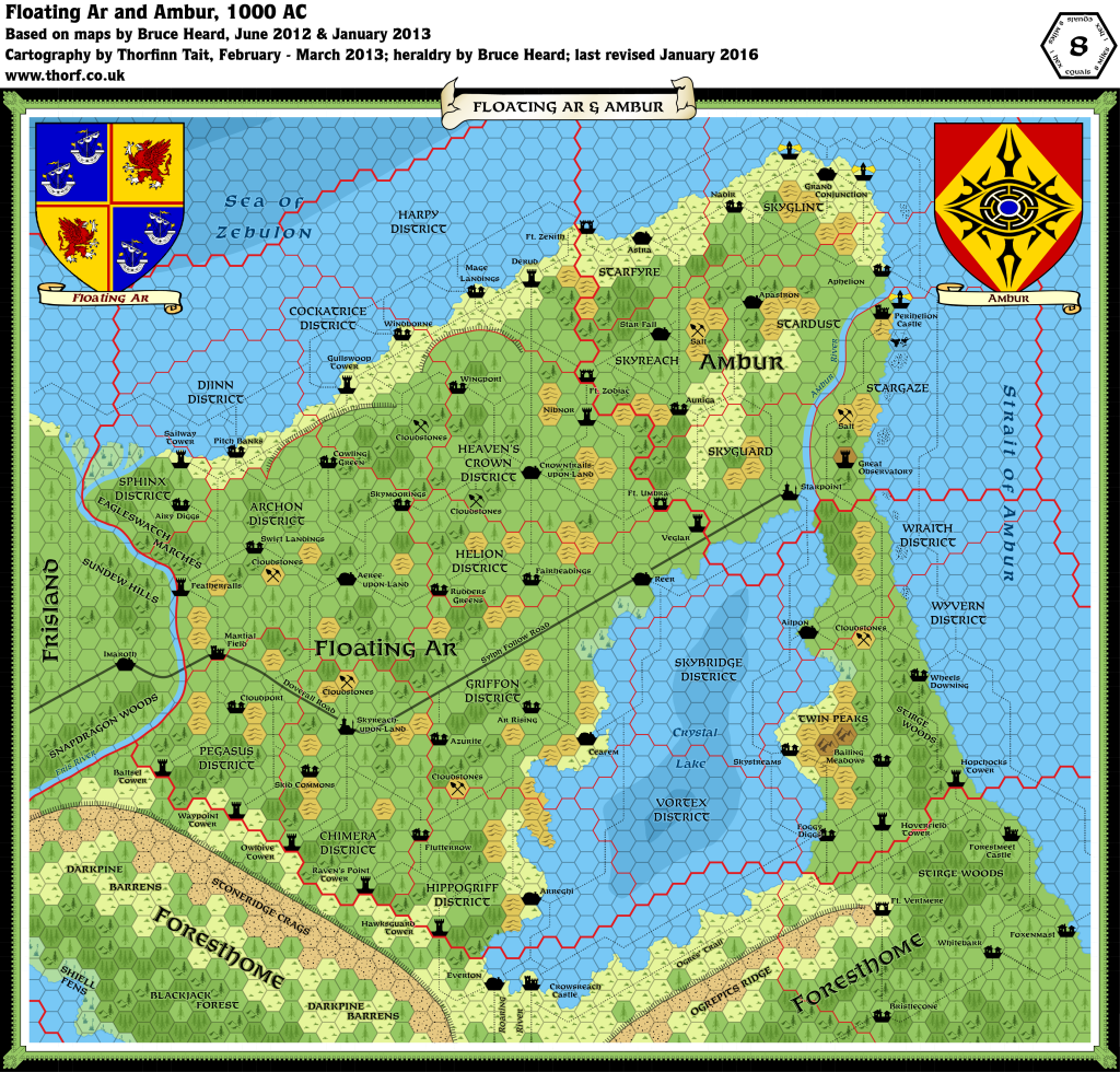 Ar and Ambur, 8 miles per hex