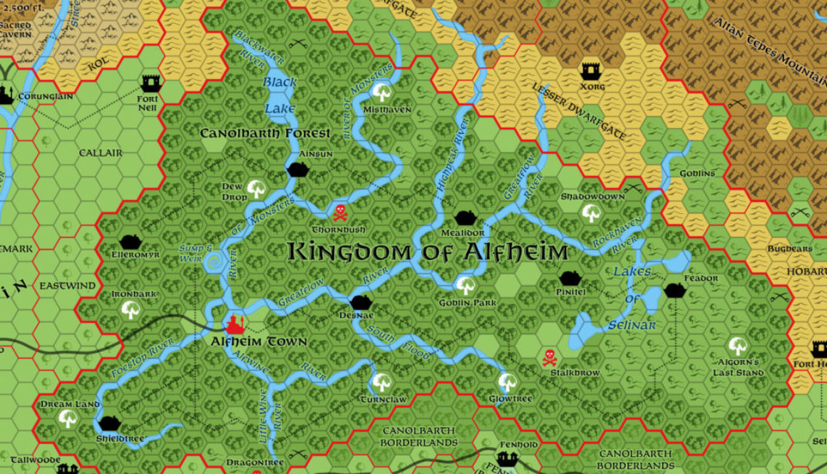 Alfheim, 8 miles per hex
