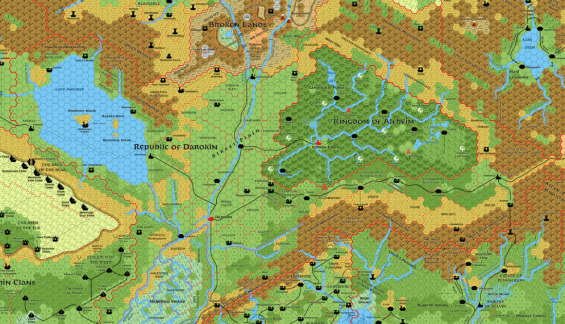 Darokin, 8 miles per hex