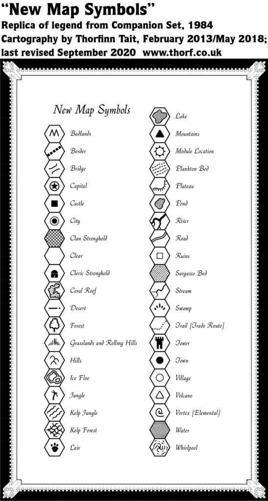 Replica of the Companion Set's legend