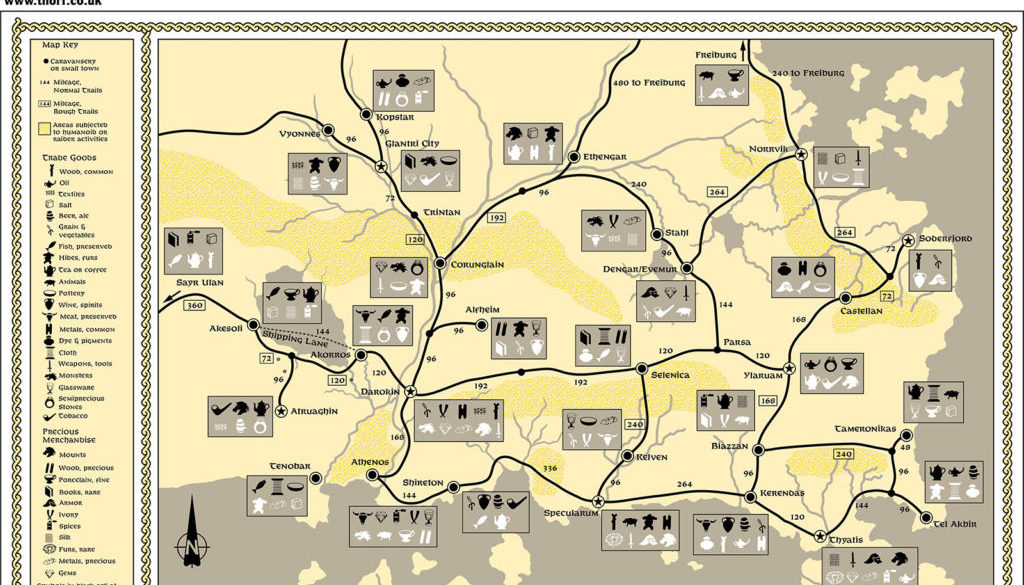 Replica of GAZ11's Major Known Trading Routes map