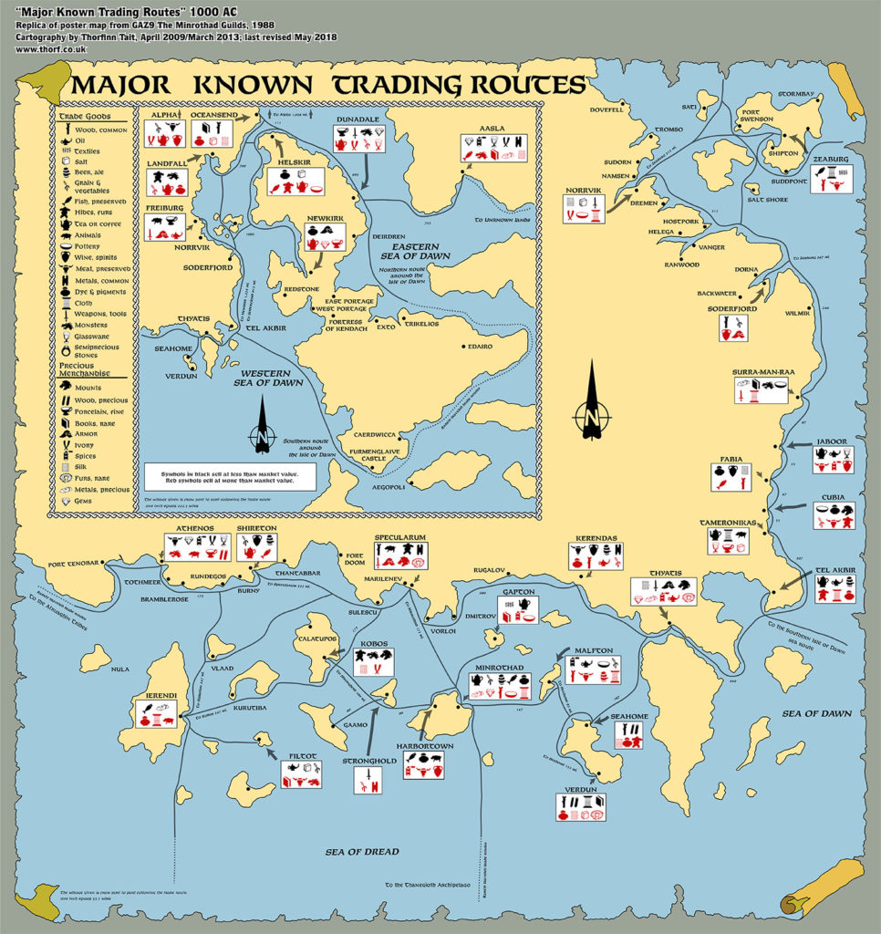 Replica of GAZ9's Major Known Trading Routes poster map
