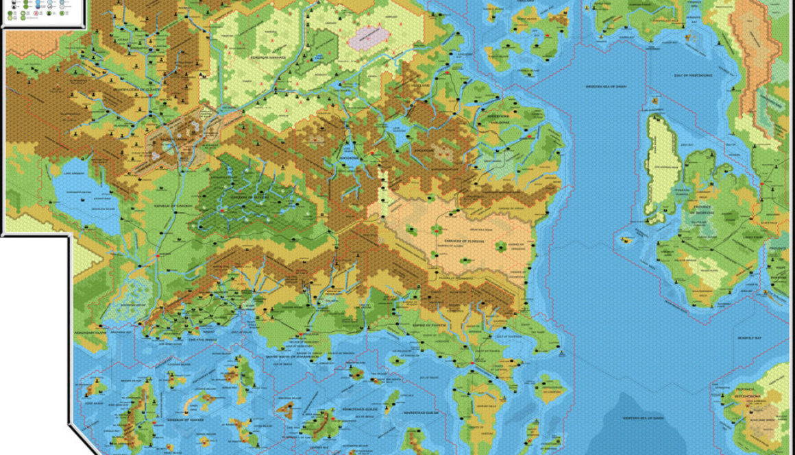 Combined replica of TM1 & TM2 The Western and Eastern Countries, 8 miles per hex