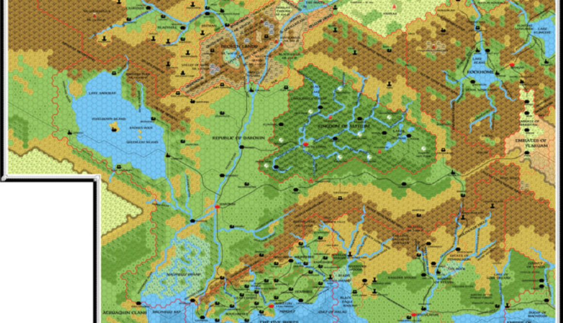 Replica of TM1 The Western Countries, 8 miles per hex