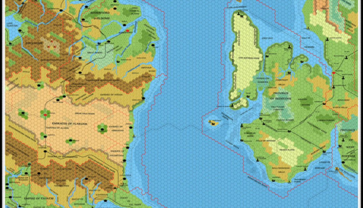 Replica of TM2 The Eastern Countries, 8 miles per hex