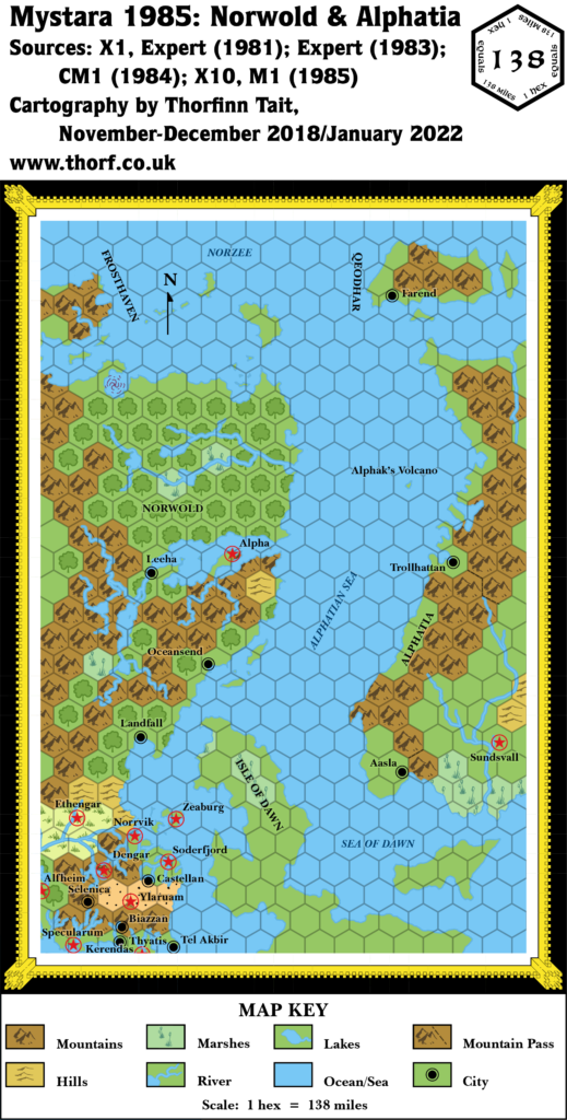 Norwold & Alphatia, 138 miles per hex (1985)