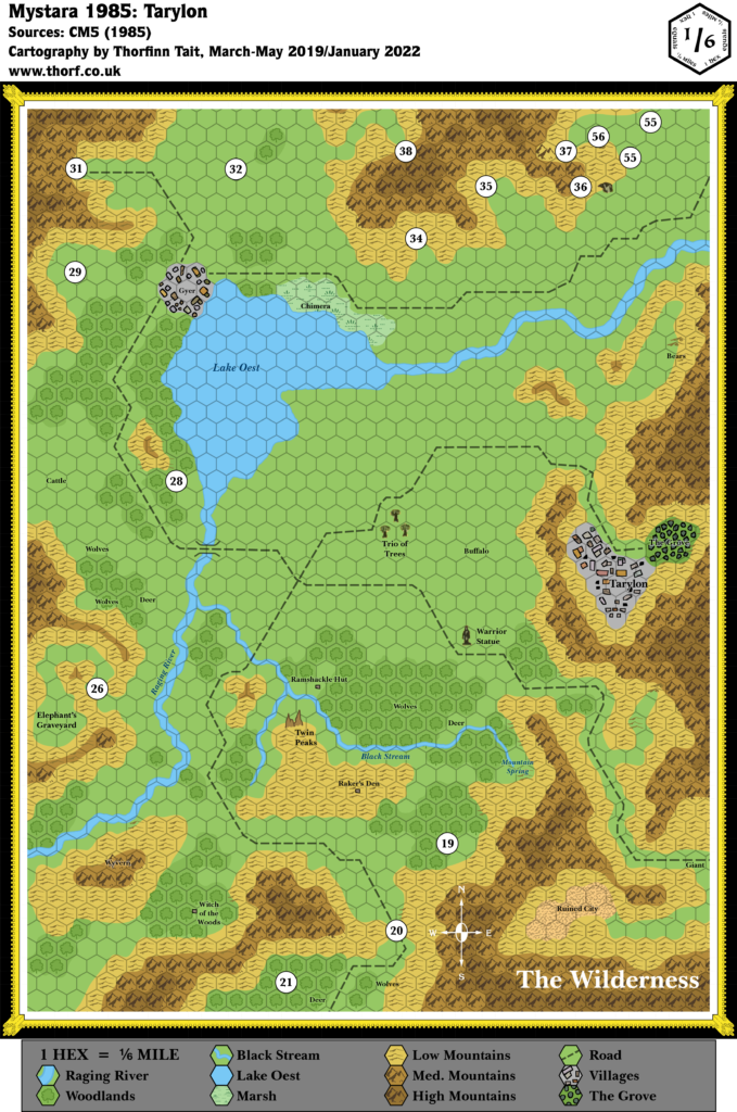 Tarylon, 1/6 mile per hex (1985)