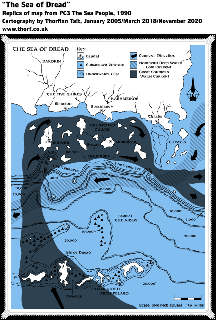 Replica of PC3’s map of the Sea of Dread