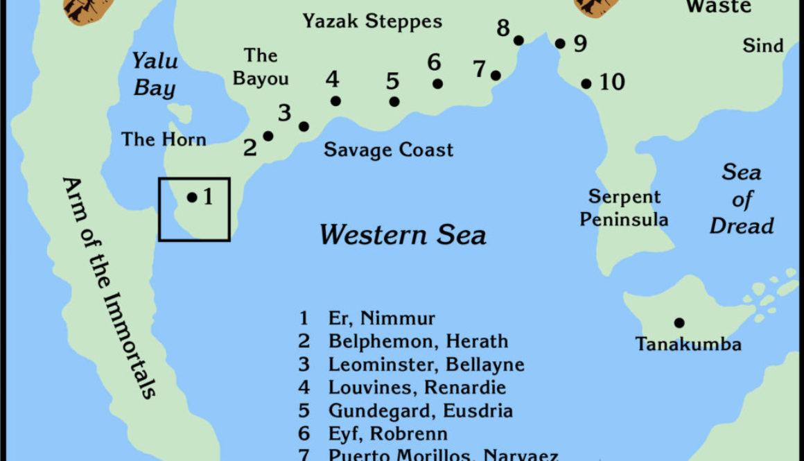 Replica of Dragon 192's inset map of Southwestern Brun