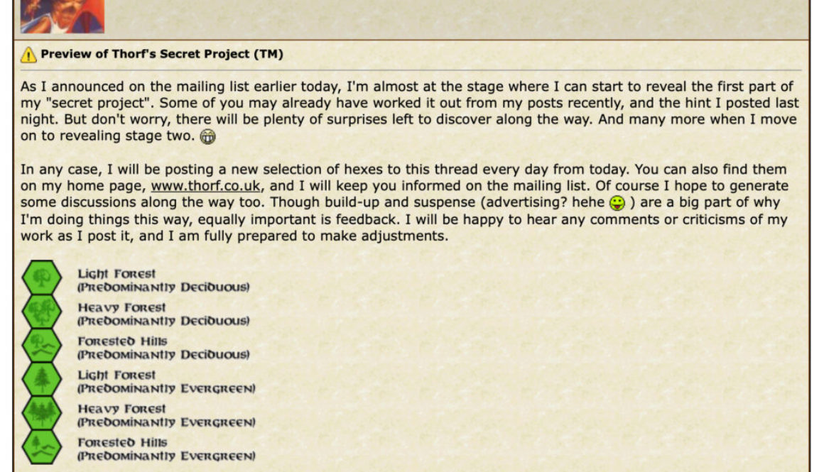 Preview of Thorf's Secret Project (TM) — A recreation of the Wizards of the Coast Mystara Message Board thread, with restored links and images.