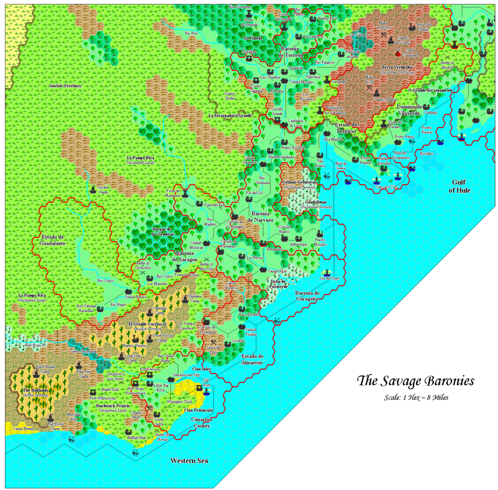 Savage Baronies, 8 miles per hex by Adamantyr, February 2000
