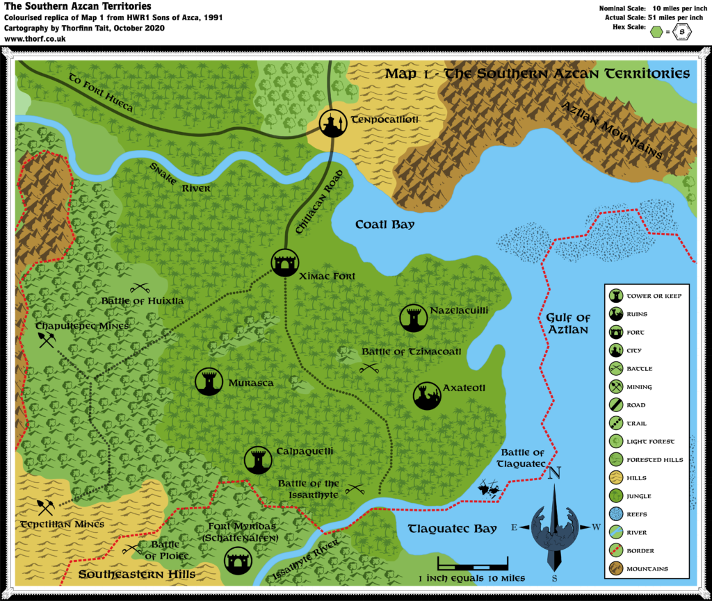 Colourised replica of HWR1 Southern Azcan Territories