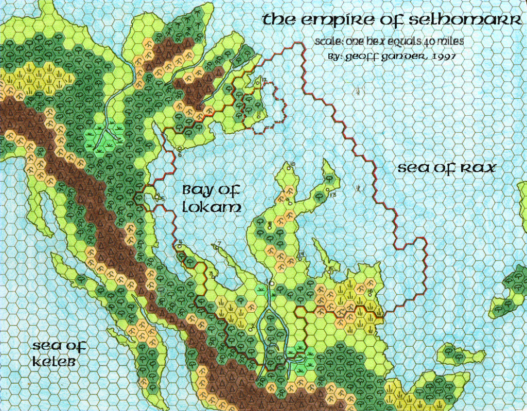 Selhomarr, 40 miles per hex, by Geoff Gander, November 1997