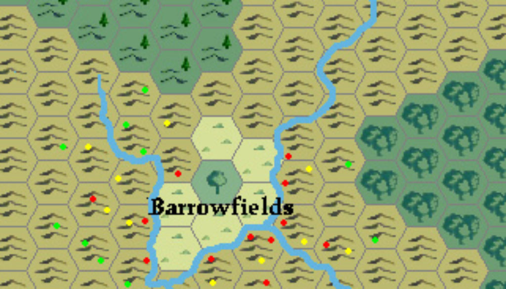 Callair Hills, 2.7 miles per hex, by Geoff Gander, May 2010