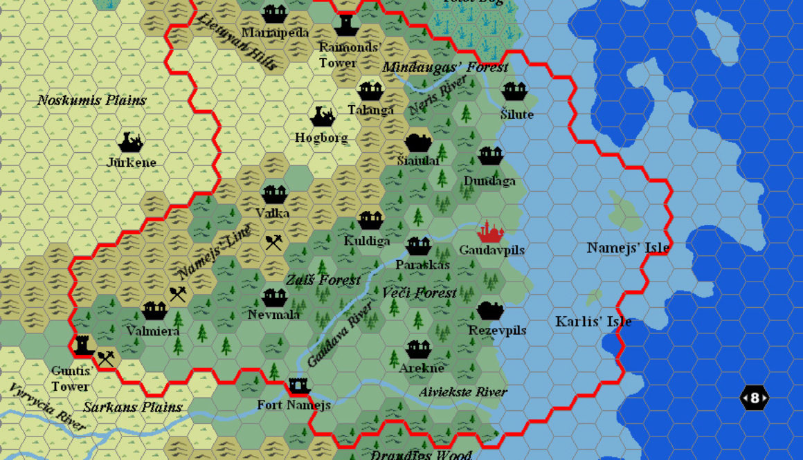 Littonia, 8 miles per hex, by Geoff Gander, January 2007