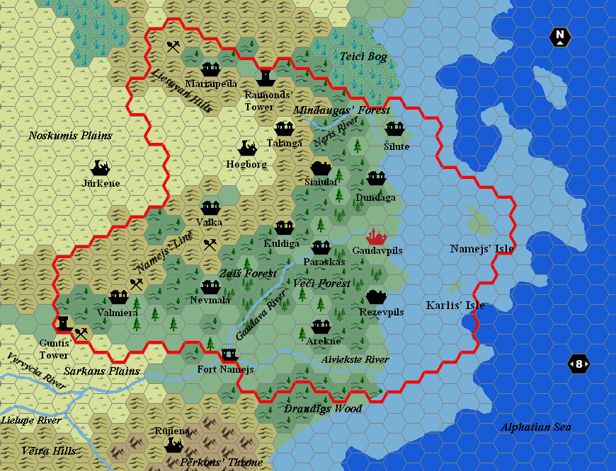 Littonia, 8 miles per hex, by Geoff Gander, January 2007