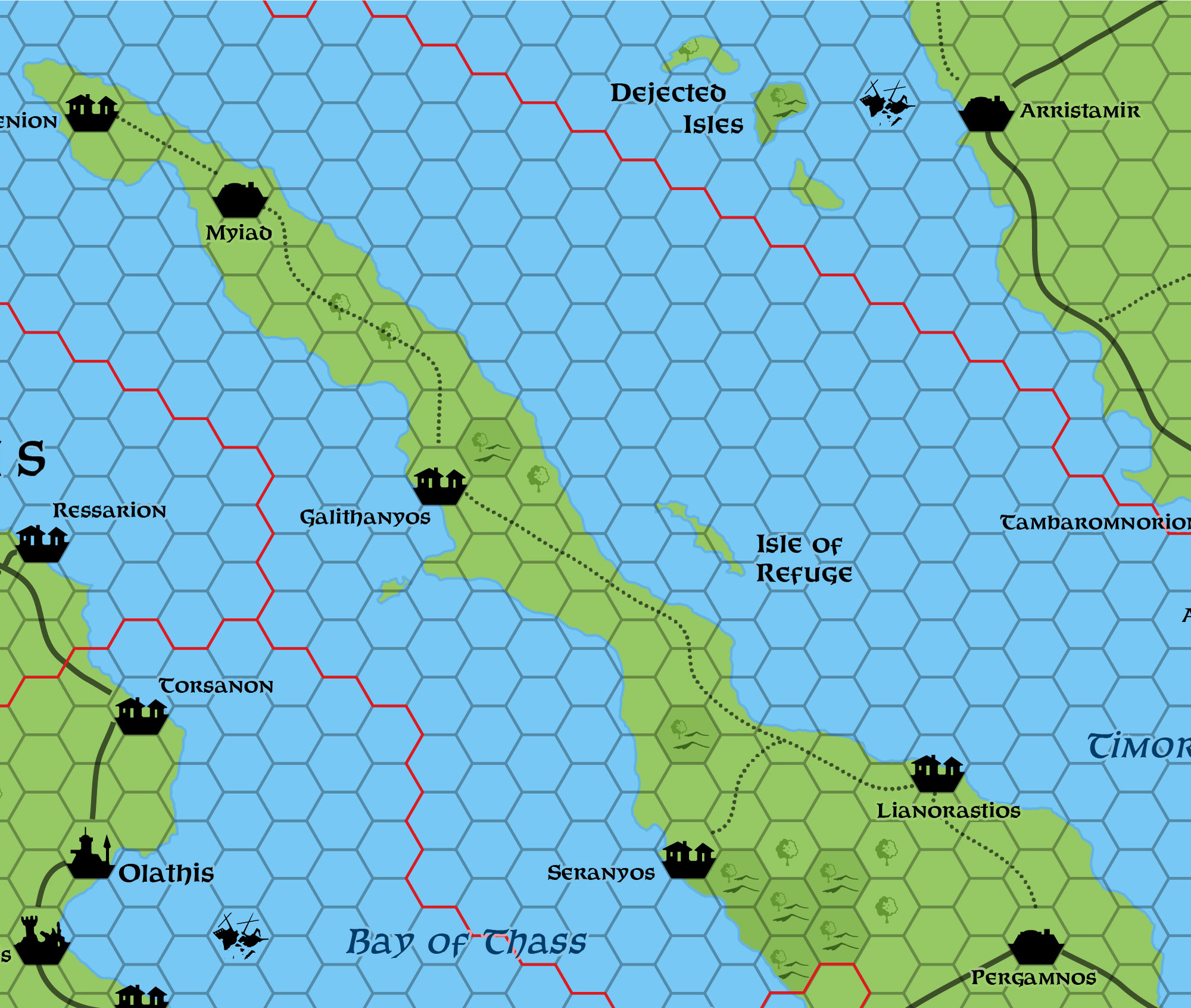 Replica of Geoff Gander’s Myiad, 8 miles per hex, March 2021