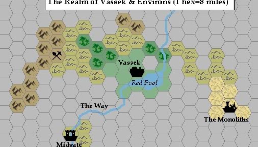 Vassek, 8 miles per hex, by Geoff Gander, June 2011