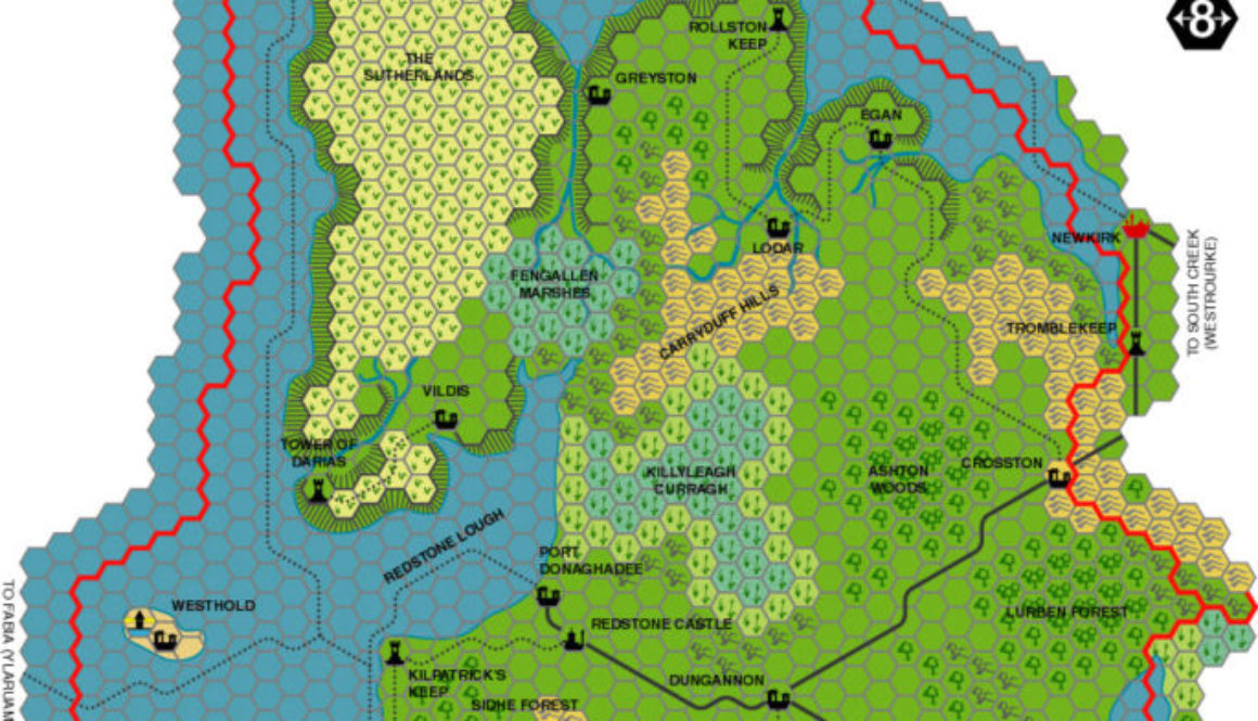 Redstone, 8 miles per hex, by Paul Holroyd, September 1999