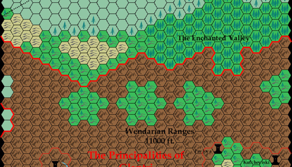 Known World Grid N1, 8 miles per hex by Ricardo Matheus, November 2000
