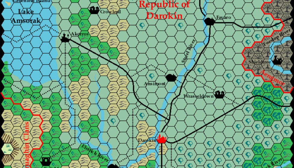 Known World Grid S1, 8 miles per hex by Ricardo Matheus, October 2000
