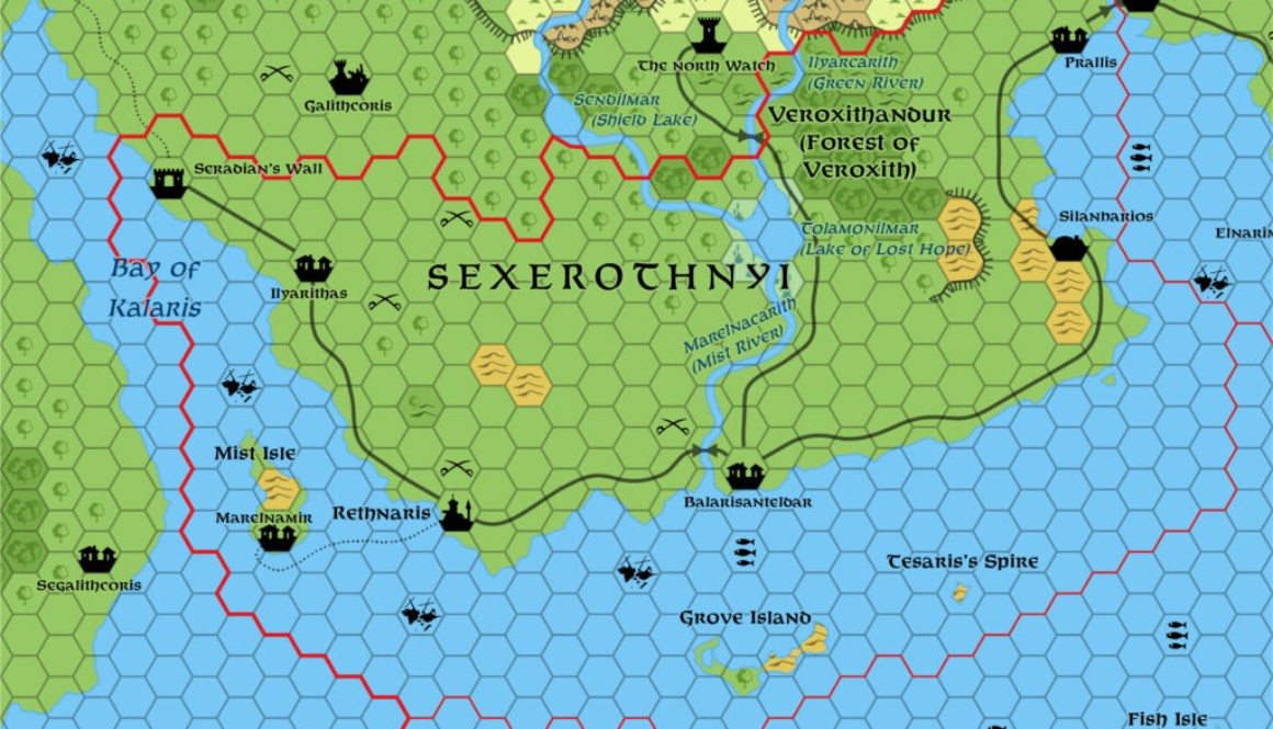 Replica of Geoff Gander’s Sexerothnyi, 8 miles per hex, March 2021