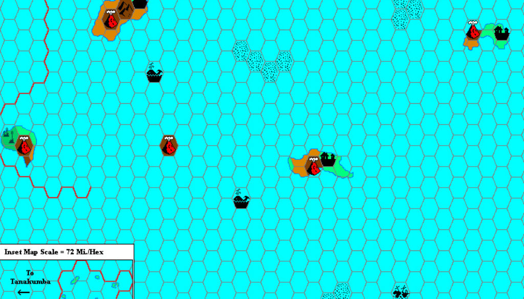 Cathos and Vicinity (option 1) 1016 AC, 8 miles per hex by Andrew Theisen, June 1999
