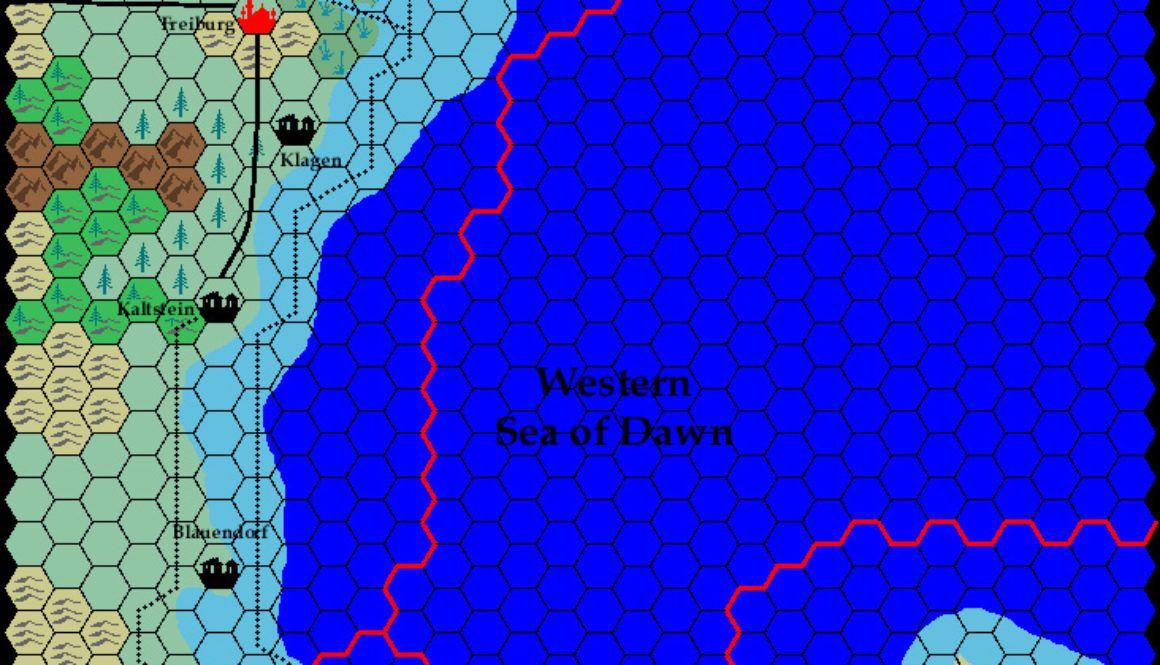 Known World Grid N1E3, 8 miles per hex by Ricardo Matheus, December 2000