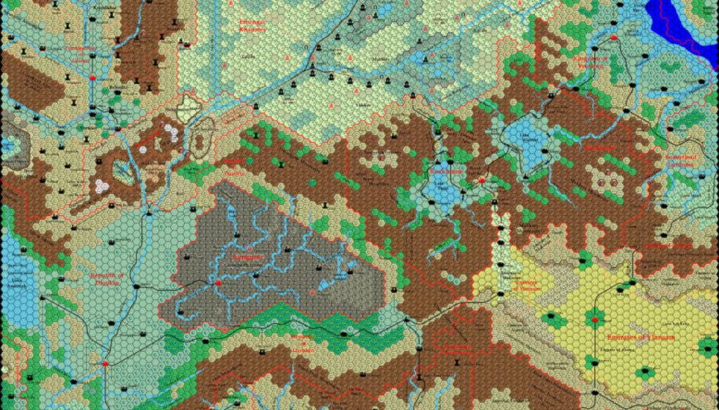 The Known World, 8 miles per hex by Ricardo Matheus, Revised by Thorf, May 2021