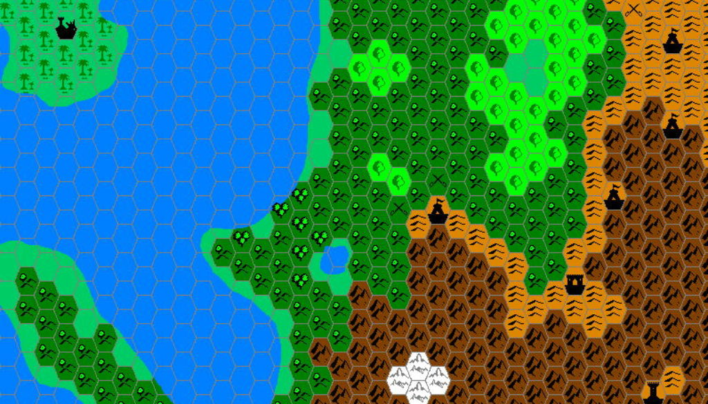 Dogvale Region, 8 miles per hex by Andrew Theisen, October 2000