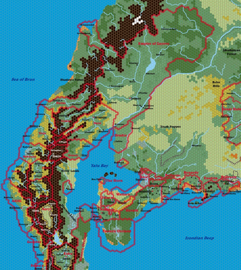 An older version of Western Brun, 24 miles per hex by Christian Constantin, September 1999