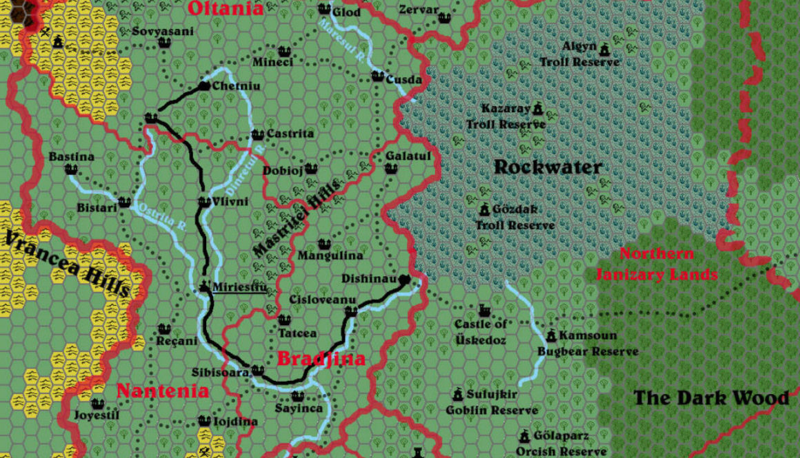 Bulzan, 8 miles per hex by Christian Constantin, July 1999