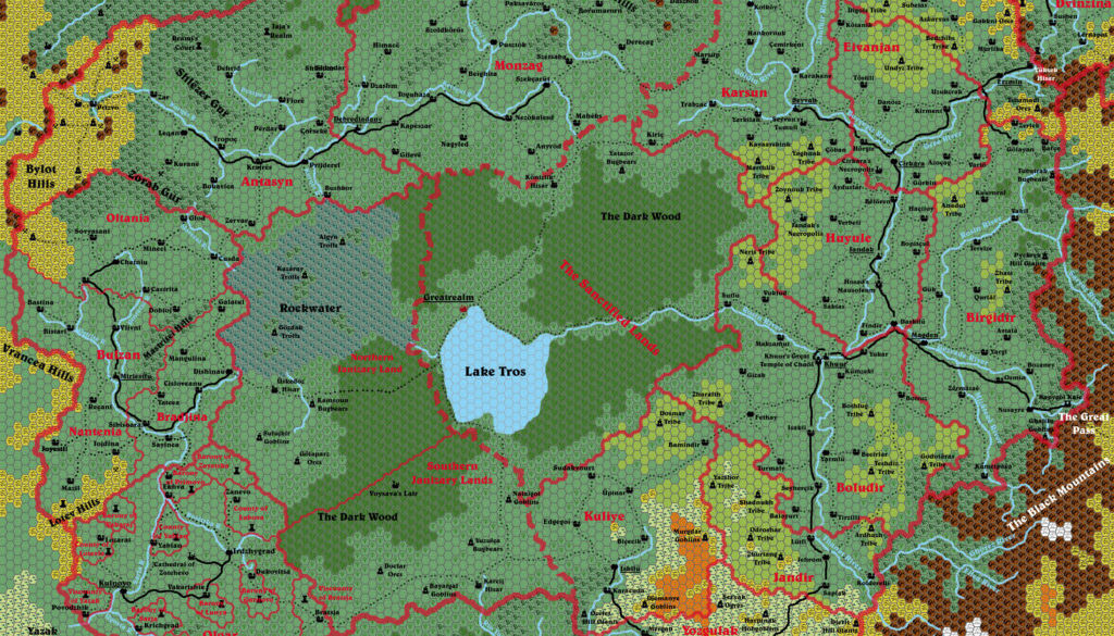 Hule, 8 miles per hex by Christian Constantin, September 1999