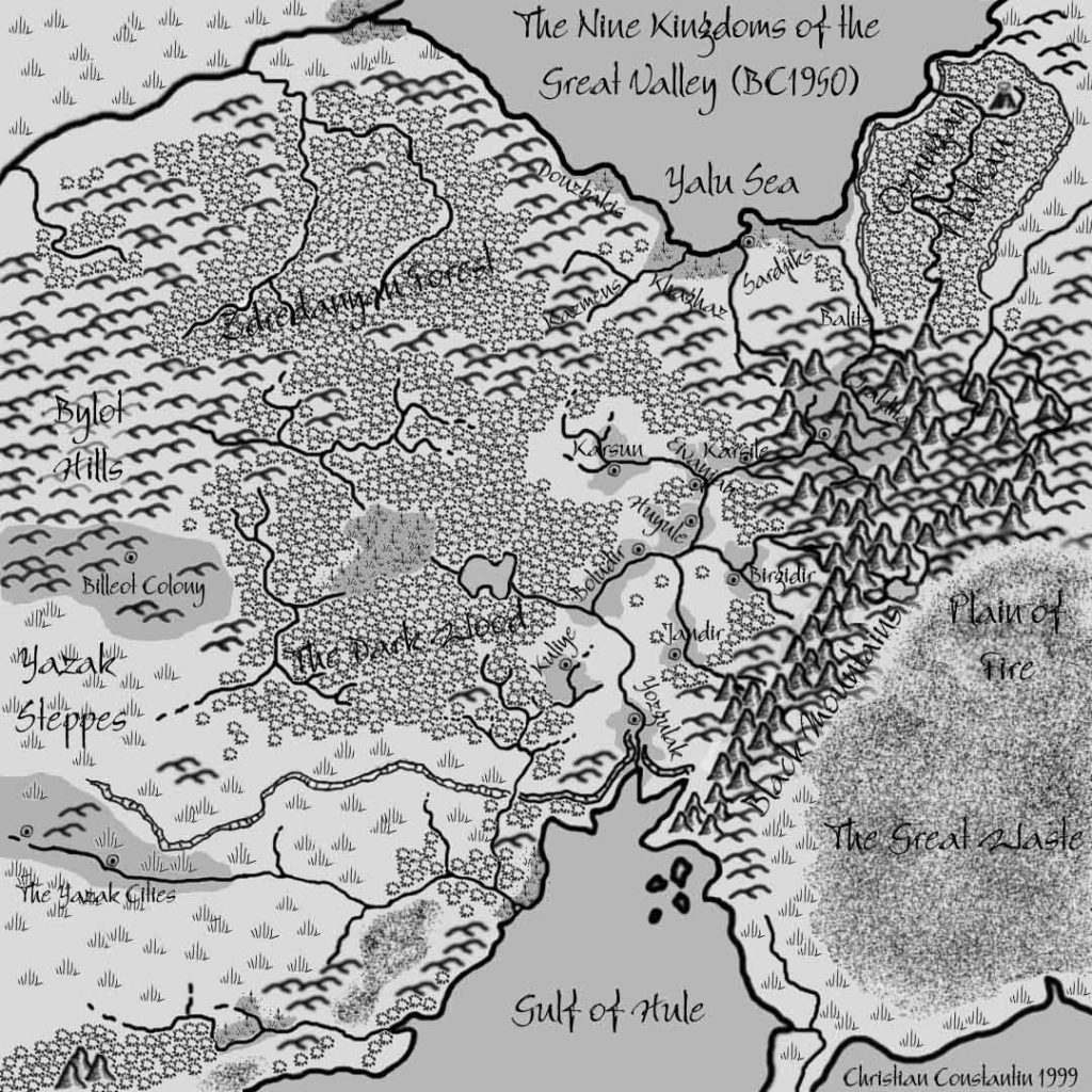 Nine Kingdoms of the Great Valley, 1950 BC by Christian Constantin, May 1999