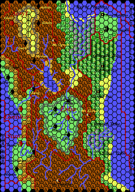 Arm of the Immortals, 24 miles per hex by Thibault Sarlat, September 1999