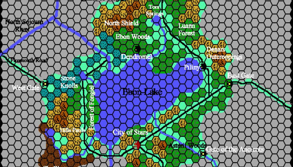 City of the Stars Cavern, 2 miles per hex by Thibault Sarlat, January 2000