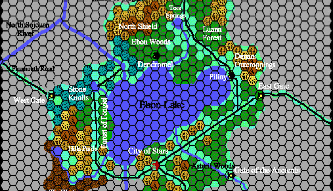 City of the Stars Cavern, 2 miles per hex by Thibault Sarlat, January 2000