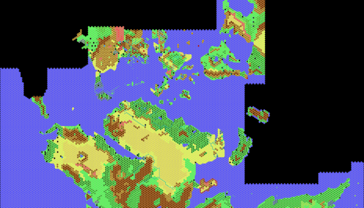 Mystara, 72 miles per hex by Thibault Sarlat, December 1998