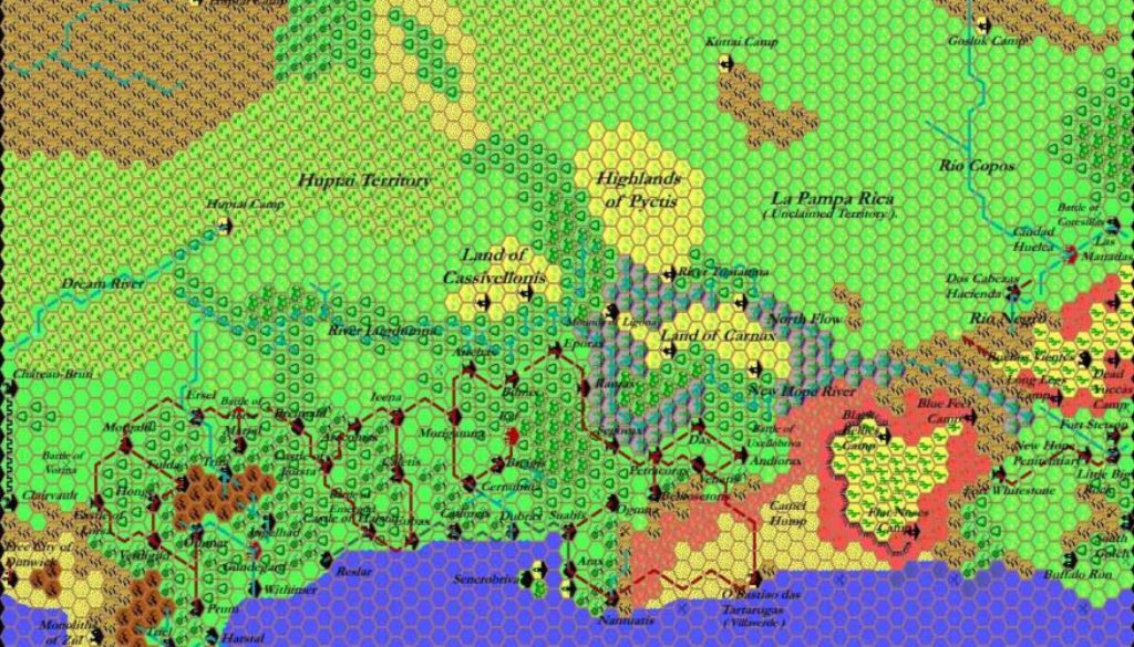 Robrenn and Eusdria, 8 miles per hex by Thibault Sarlat, June 1999