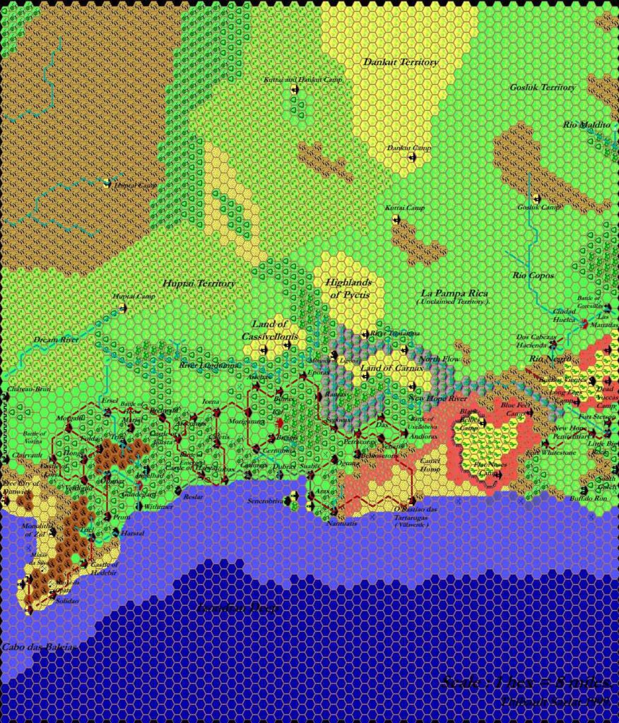 Robrenn and Eusdria, 8 miles per hex by Thibault Sarlat, June 1999