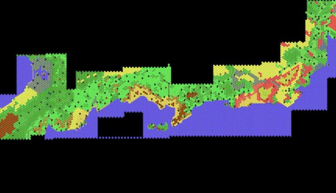 The Savage Coast, 8 miles per hex by Thibault Sarlat, January 1998