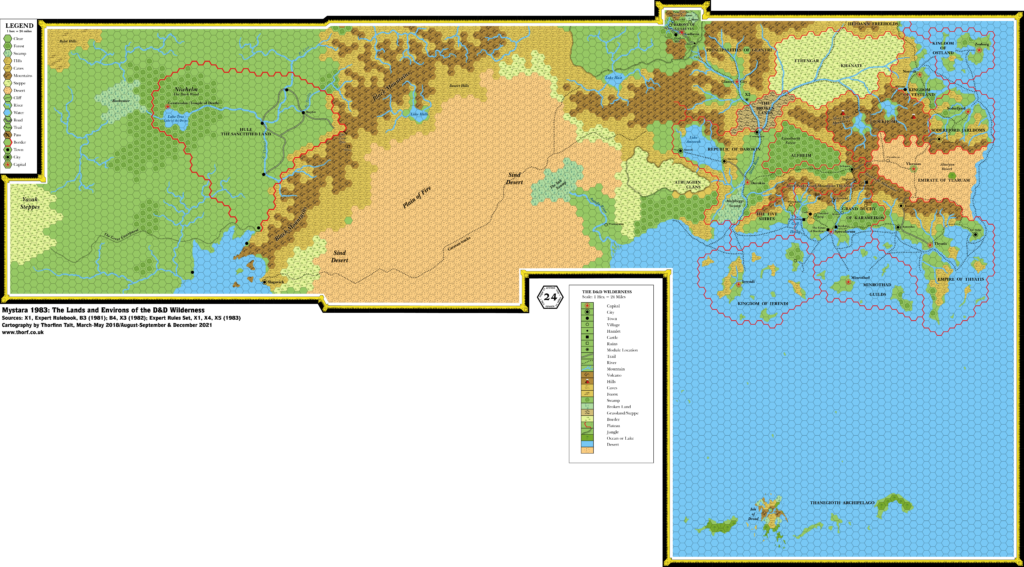 Brun, 24 miles per hex (1983)