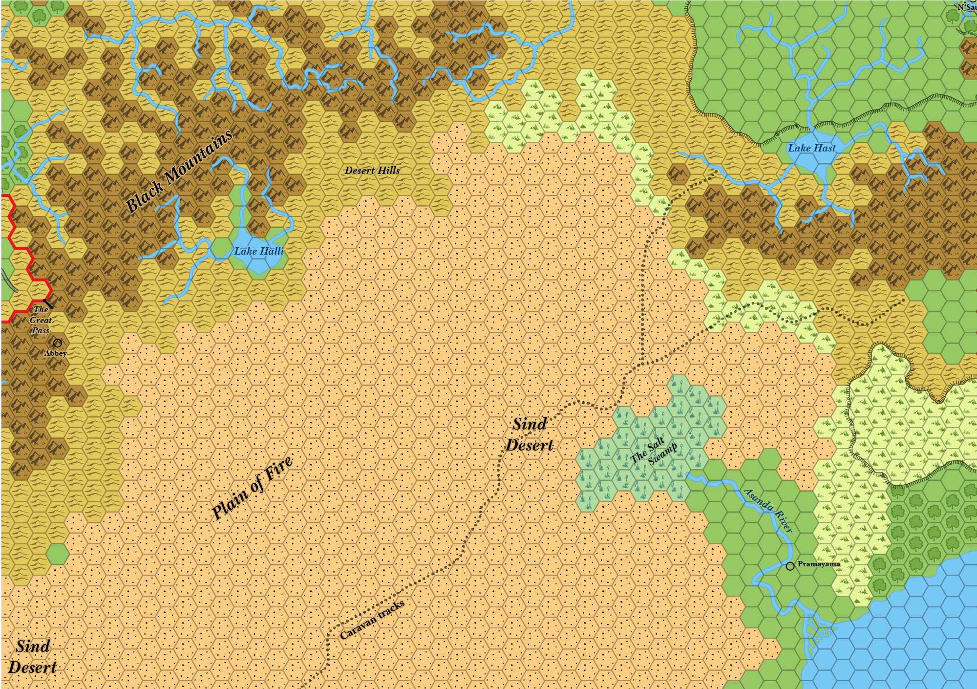 Great Waste, 24 miles per hex (1983)