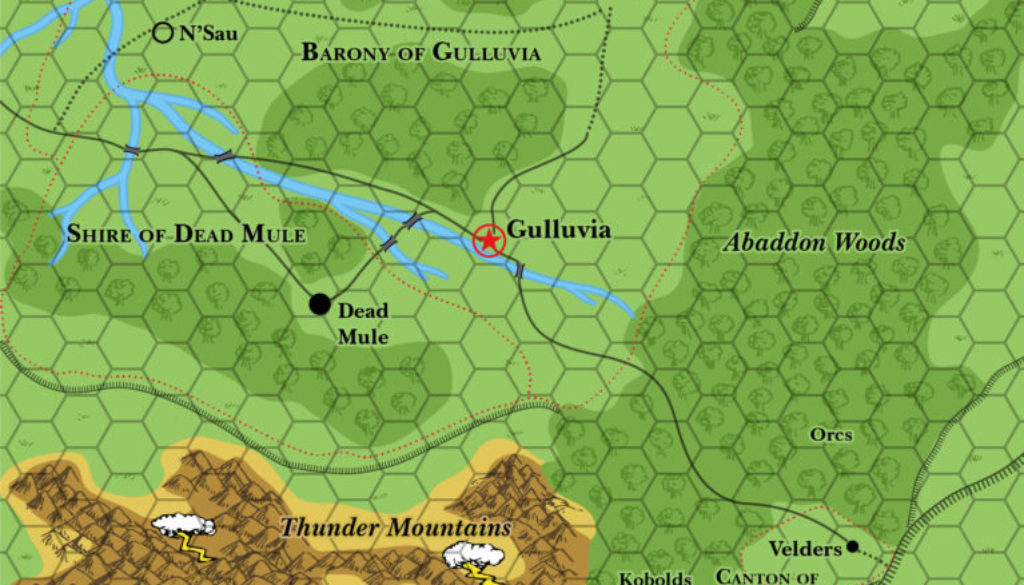 Gulluvia, 6 miles per hex (1983)