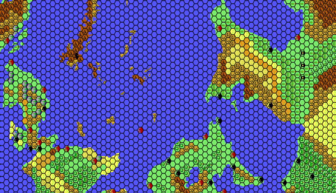 The Alphatian Sea Region, 72 miles per hex by Thibault Sarlat, January 2000