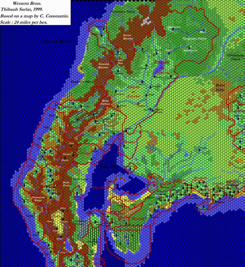 Western Brun, 24 miles per hex by Thibault Sarlat, November 2000
