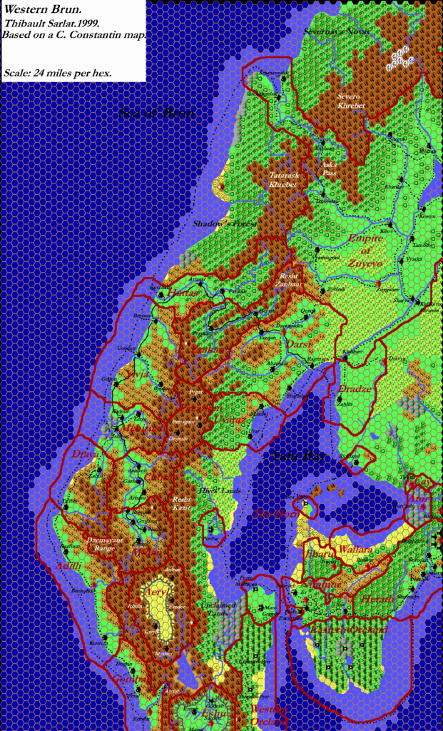 Western Brun Part I, 24 miles per hex by Thibault Sarlat, October 1999