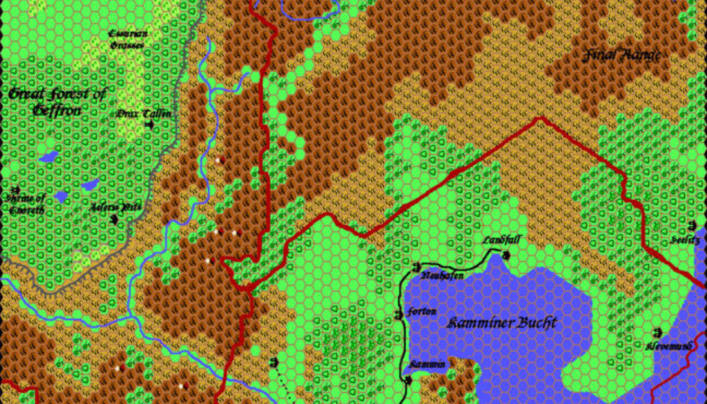 Heldann, 8 miles per hex by Thibault Sarlat, March 2000