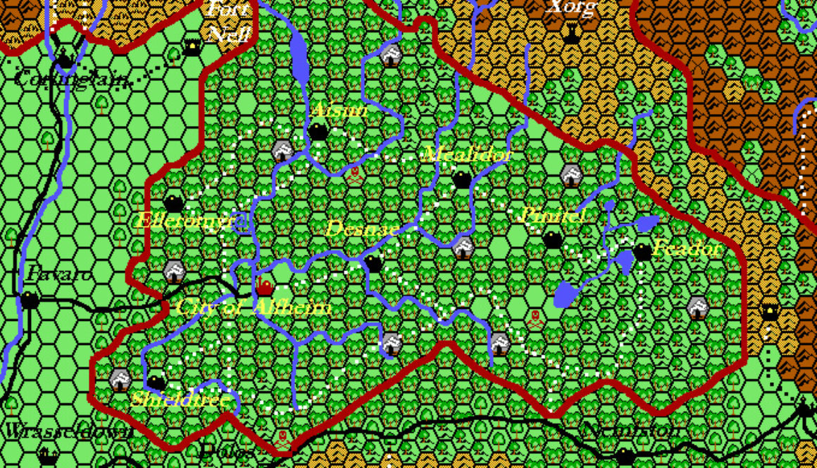 Kingdom of Alfheim, 8 miles per hex by Thibault Sarlat, September 2001